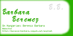 barbara berencz business card